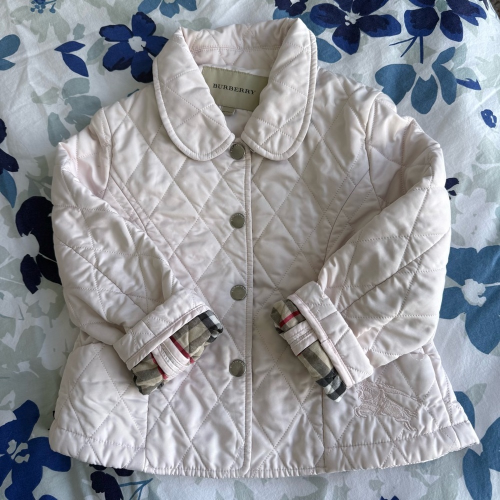 Burberry vest jacket lightly fleeced 5T pink Burberry